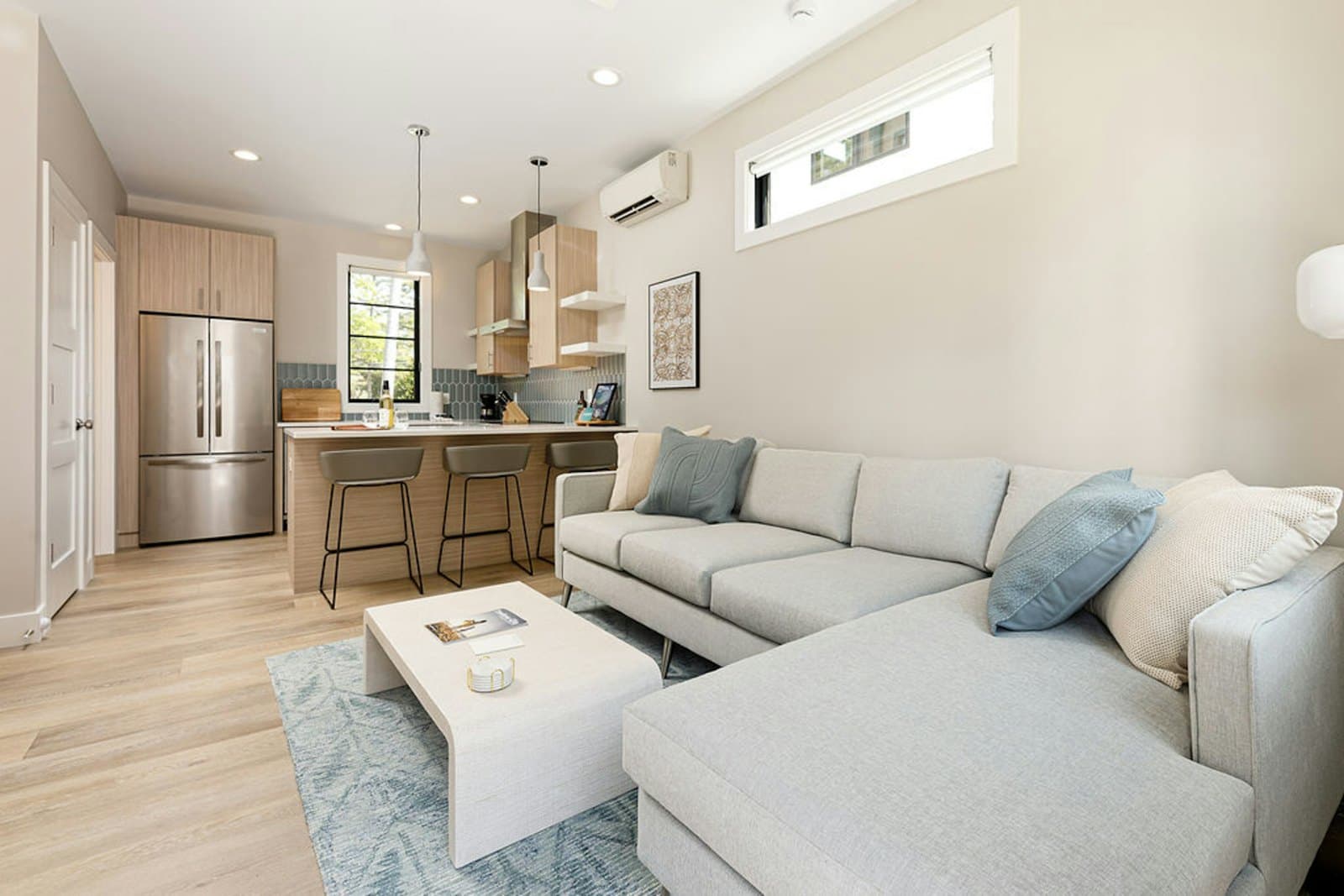 Living room seating and Smart TV