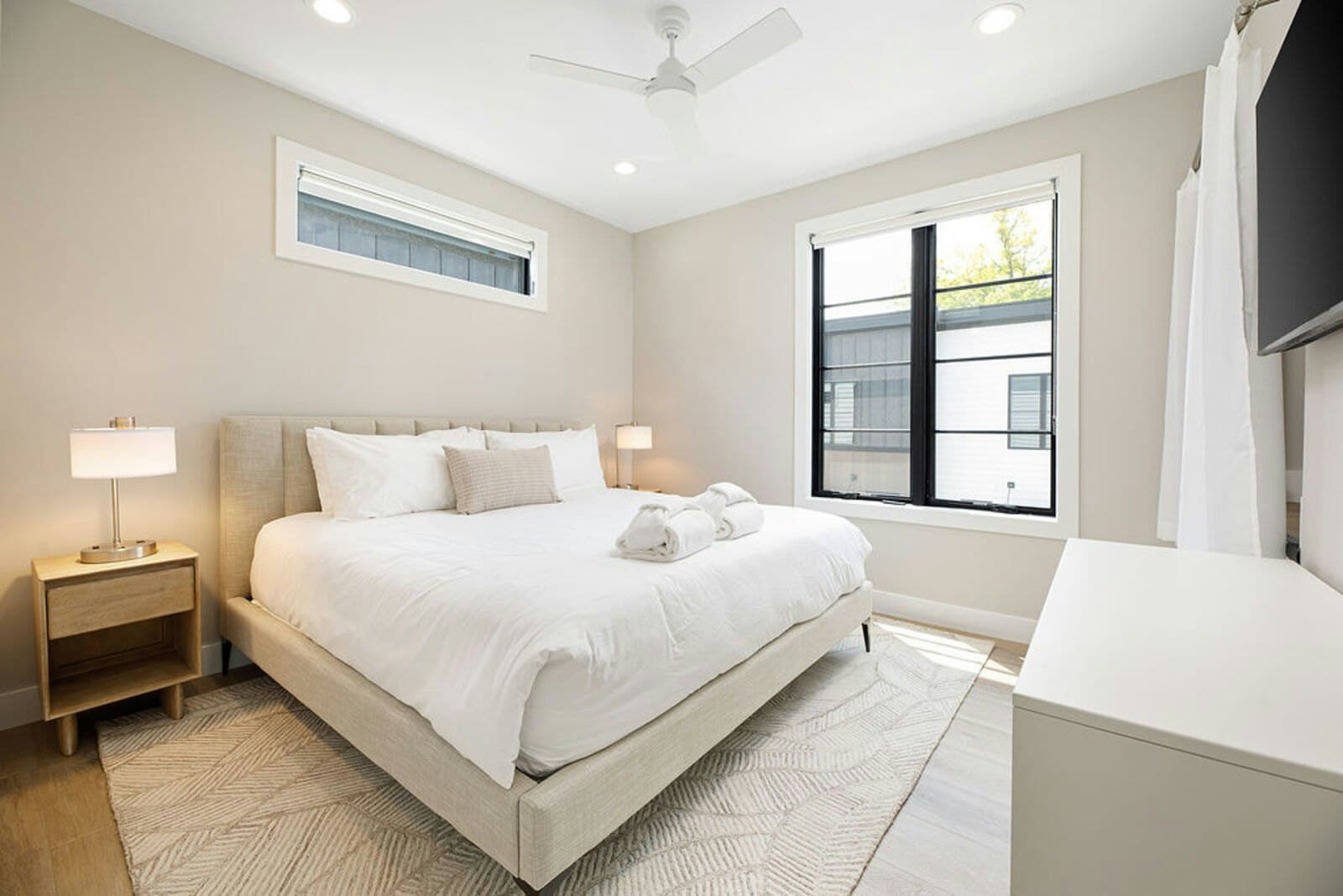 Townhome bedroom with Smart TV